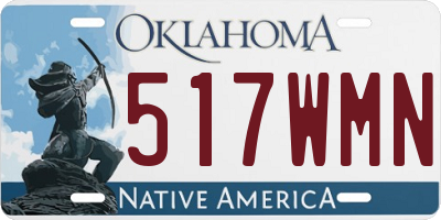 OK license plate 517WMN