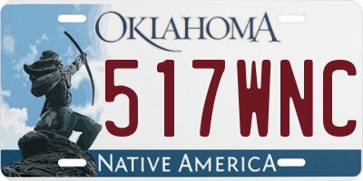 OK license plate 517WNC