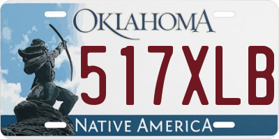 OK license plate 517XLB