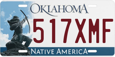 OK license plate 517XMF