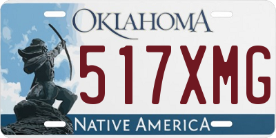 OK license plate 517XMG