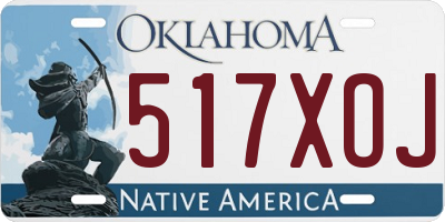 OK license plate 517XOJ