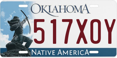 OK license plate 517XOY