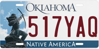 OK license plate 517YAQ