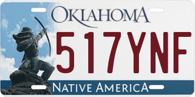 OK license plate 517YNF