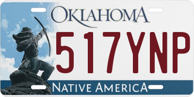 OK license plate 517YNP