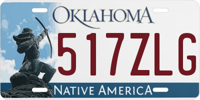 OK license plate 517ZLG