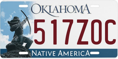 OK license plate 517ZOC