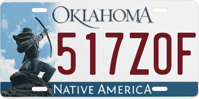 OK license plate 517ZOF