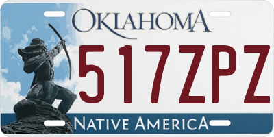 OK license plate 517ZPZ