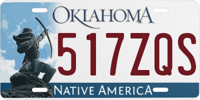 OK license plate 517ZQS