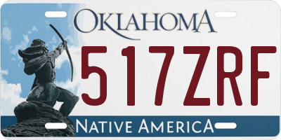 OK license plate 517ZRF