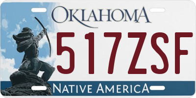 OK license plate 517ZSF