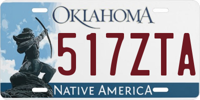 OK license plate 517ZTA