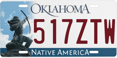 OK license plate 517ZTW