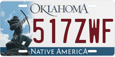 OK license plate 517ZWF