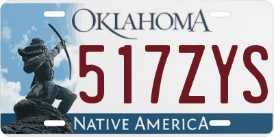 OK license plate 517ZYS