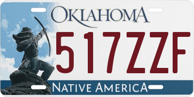 OK license plate 517ZZF