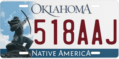 OK license plate 518AAJ