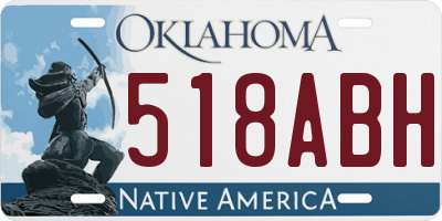 OK license plate 518ABH