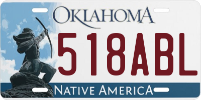 OK license plate 518ABL