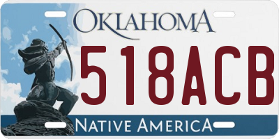 OK license plate 518ACB