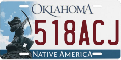 OK license plate 518ACJ