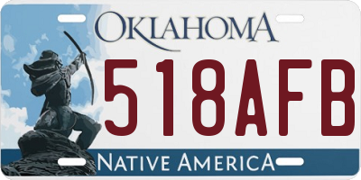 OK license plate 518AFB