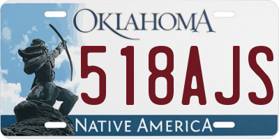 OK license plate 518AJS