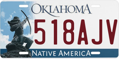 OK license plate 518AJV