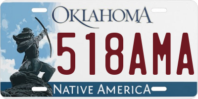 OK license plate 518AMA