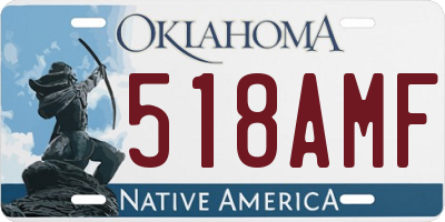 OK license plate 518AMF