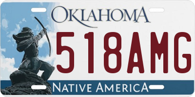 OK license plate 518AMG