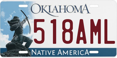 OK license plate 518AML
