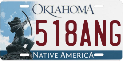 OK license plate 518ANG