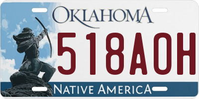 OK license plate 518AOH