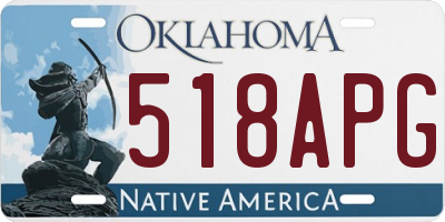 OK license plate 518APG