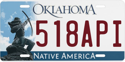 OK license plate 518API