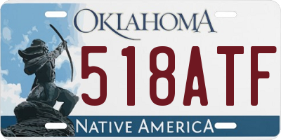 OK license plate 518ATF