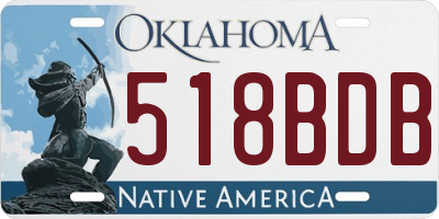 OK license plate 518BDB