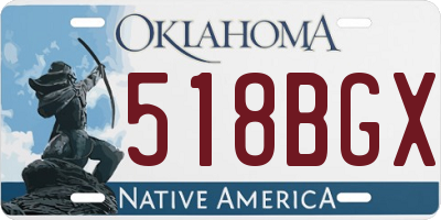 OK license plate 518BGX
