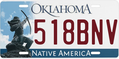 OK license plate 518BNV