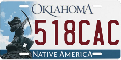 OK license plate 518CAC