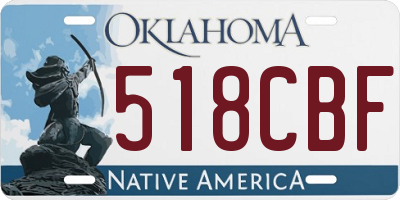 OK license plate 518CBF