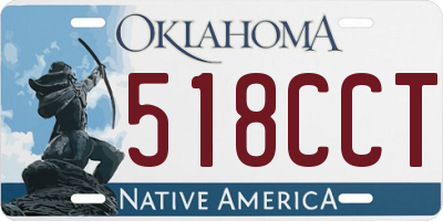 OK license plate 518CCT