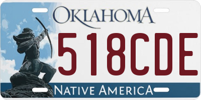 OK license plate 518CDE