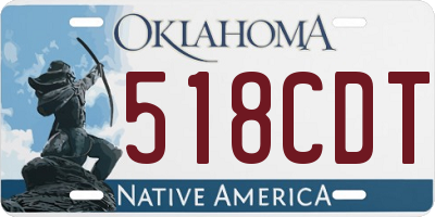 OK license plate 518CDT