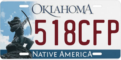 OK license plate 518CFP