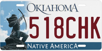 OK license plate 518CHK