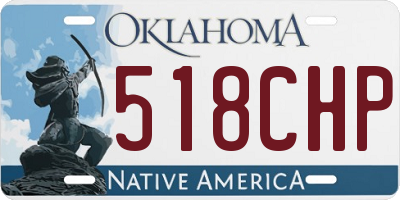 OK license plate 518CHP